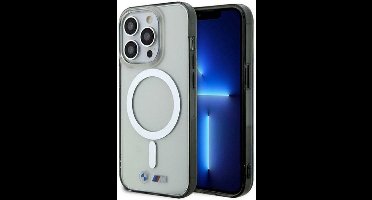 BMW M Silver Ring Back Case (MagSafe Compatible) - Geschikt voor Apple iPhone 15 Pro Max (6.7") - Transparant