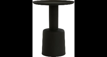 Light & Living Bijzettafel Milaki - Zwart - Ø39cm - Modern