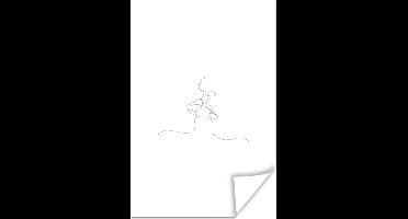 Poster Koppel - Line art - Zwart - Wit - 20x30 cm