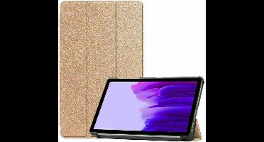 Hoesje Geschikt Voor Samsung Galaxy Tab A7 lite hoes Bookcase Goud - Hoes Hoesje Geschikt Voor Samsung Galaxy Tab A7 lite hoesje Smart cover