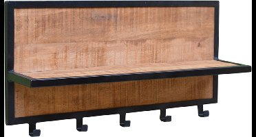 Brix - Kapstok Brix Caro - Mangohout en Gecoat Staal - 15x70x30