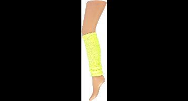 Apollo - Feest beenwarmers - Beenwarmers carnaval - Fluor geel - one size - Feestartikelen - Beenwarmers dames - Beenwarmers neon - Party