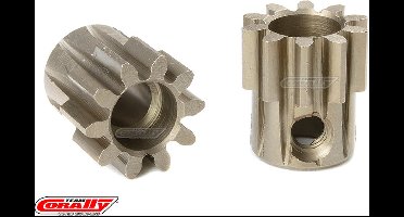 Team Corally - M1.0 Motortandwiel - Kort - Gehard staal - 10 Tanden - Motoras dia. 5mm