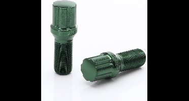 Japan Racing JB1 Wielbouten - M12x1,5 / M12x1.5 - Groen - Set van 20 + adaptersleutel