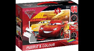 Jumbo Cars 3 puzzel & kleur - 18 stukjes