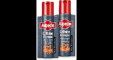 Alpecin Cafeïne Shampoo C1 2x 250ml | Voorkomt en Vermindert Haaruitval | Natuurlijke Haargroei Shampoo voor Mannen