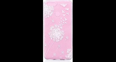 Shop4 - Honor 7X Hoesje - Zachte Back Case Paardenbloemen Transparant