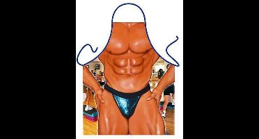 Benza Schort Super Lichaam/Mister Fitness - Sexy/Leuke/Grappige/Mooie Keukenschort
