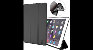 Hoes geschikt voor iPad 2017 / 2018 9.7 inch - Trifold Book Case Kunstleer Tablet Hoesje Zwart
