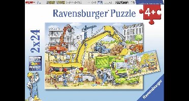 Ravensburger Hard aan het werk- Twee puzzels van 24 stukjes - kinderpuzzel
