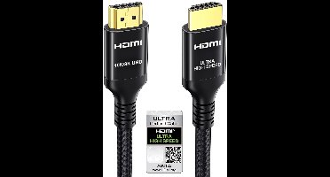 8K HDMI 2.1 Kabel 6 Meter - Ultra Hoge Snelheid 48Gbps voor 8K@60Hz en 4K@120Hz Gaming
