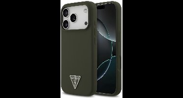 Guess Case Siliconen Driehoek Logo Magsafe Voor Iphone 17 Pro Luxueus Design