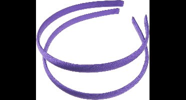 Set van 2 Dunne Satijnen Alice Band Haarbanden voor Meisjes (1 cm Breed)