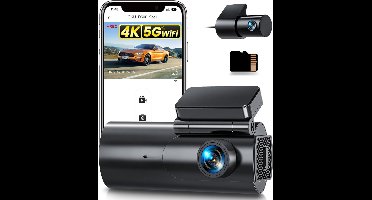 RVV® Dashcam Voor en Achter - Dashcam - Parkeermonitor - Nachtzicht - Zwart- 5cm x 10cm x 4cm