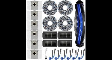 22 stuks accessoires - geschikt voor Ecovacs Deebot T30C Omni - T30C - T50S - N50 robotstofzuiger - 1 hoofdborstel - 4 reinigingsdoeken - 4 filters - 6 stofzakken - 6 zijborstels