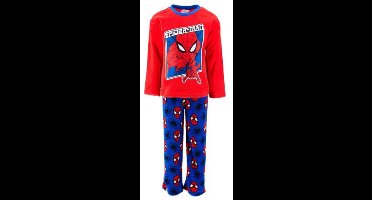 Marvel Spiderman Pyjama - Coral Fleece - Rood / Blauw - Maat 104