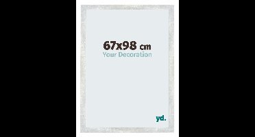 Your Decoration - Fotolijst 67x98 cm - MDF - Zilver Glanzend Vintage - Mura