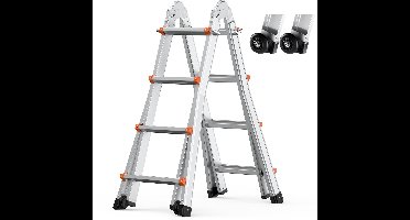 VEVOR Telescopische Ladder A-Frame 15 FT Verlenging Multifunctioneel voor Huiswerk