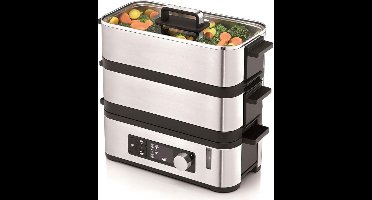 RVV® Stoomkoker - Stoomkokers - Stoompan - Zilver - 28cm x 14cm x 28cm