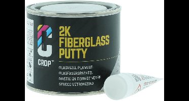 CROP Polyesterhars Plamuur 2K - Glasvezel Reparatieset - 125ml - Reparatie voor Auto - Polyester hars Vulmiddel - Autoplamuur met Verharder