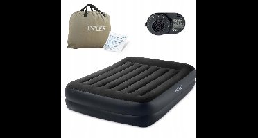 Intex Luchtbed 203x152x42cm met ingebouwde pomp