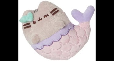 Pusheen, Zeemeermin Knuffel 12cm met Turquoise Schelp Kawaii Polyester, Veelkleurig
