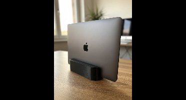 Verticale Laptop Standaard - Laptophouder - Geschikt voor MacBook & Laptops - Ruimtebesparend - Zwart