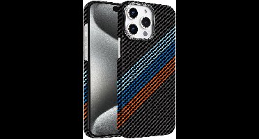 Hoesje Geschikt voor iPhone 15 Pro Max Hoesje riemen - Carbon Hoesje Geschikt voor MagSafe iPhone 15 Pro Max - Shockproof Back Cover