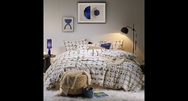 Moodit Dekbedovertrek Lipido Cream - Tweepersoons - 200 x 220 cm - Katoen Flanel
