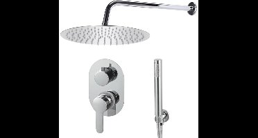 Doucheset – Douchesysteem – Regendouche – Douchekop – Handdouche – RVS 201 Roestvrij Staal – Hoofddouche 30x30 cm