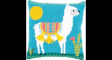 Vervaco - Kruissteekkussen kit - Lama - PN-0173529 - Borduren - Borduurpakket - Borduurpakket volwassenen - Borduurpakket kind