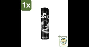 1 x Axe Deodorant Bodyspray Black 200 ml- Deodorant - Bodyspray - Geur - 48 Uur Bescherming - Bevroren Peer