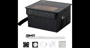 Creatorally Laser Case - Lasergraver Behuizing met LED-verlichting en Ventilatie - 700 x 700 x 460 mm - Brandwerende Behusing met Kanaal - Compatibel met Diverse Graveermachines - Lasergraveermachine Beschermdoos - Omkasting Stofdicht Afdekzeil