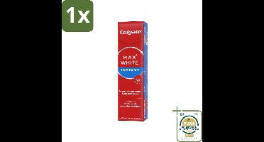 1 x Colgate Tandpasta Max White Optic 75 ml- Tandpasta - Witte Tanden - Optische Whitening - Direct Wittere Tanden - Tanden Poetsen