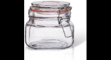 Orion - Glazen Patentpot - 500 ml - Luchtdichte Afsluiting - Met Deksel