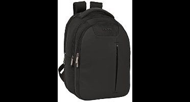 Laptop rugzak 39,6 cm met USB aansluiting - Zwart - Geschikt voor 15,6 en 14,1 inch laptops