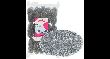 Sorbo Metalen Schuurspons Set 15 Stuks – RVS Sterke Pannenspons – Voordeel Verpakking