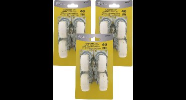 Benson Zwenkwieltjes - 12x stuks - wit - 40 mm - Transportwieltjes - Transportwielen