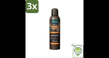 3 x Kneipp - Douche schuim - Men - Warm Woods - Warme houtgeur - 200 ml - Grootverpakking - Douche Foam - Mannen - Natuurlijke Verzorging - Houtgeur - Cedernoot