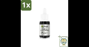 1 x Garnier - PureActive - Serum - AHA + BHA & Charcoal - Tegen Onzuiverheden - 30 ml- AHA + BHA Serum - Huidzuiverend Serum - Acne Serum - Puistjes Serum - Houtskool Serum