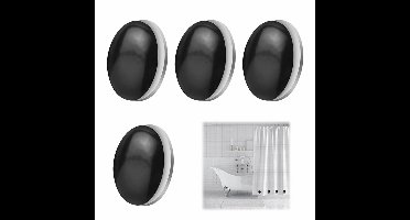 Boraboi® Set van vier zwarte waterdichte gewichten voor gordijnen en tafelkleden,Zwart,4 stuk(s)