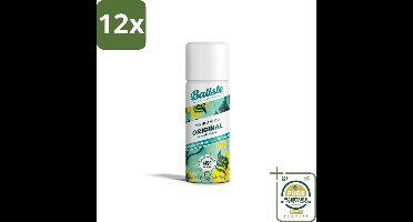 Batiste - Classic Clean - Droogshampoo - Koele en Schone Geur - Verfrist en Geeft Grip - 50ml - Voordeelverpakking - 12 stuks - Haarverfrisser - Mini shampoo