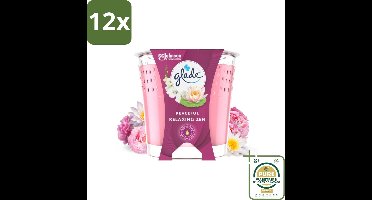 Glade - Geurkaars Relaxing Zen - 100% Raapzaadwas - 112 g - Voordeelverpakking - 12 stuks - Zen - Rust