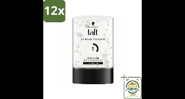 Taft - Extreme freezing 5 - Styling Gel - Sterke hold - 300 ml - Voordeelverpakking - 12 stuks - Extreme hold - Sterke fixatie