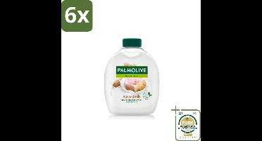 Palmolive - Amandelmelk - Handzeep Navulling - Zacht & Hydraterend - 300 ml - Voordeelverpakking - 6 stuks - Melk - Amandel