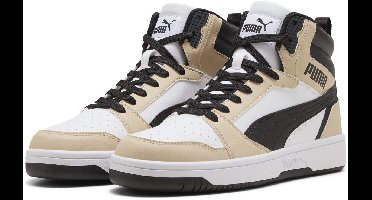 PUMA Rebound v6 Unisex Sneakers - Toasted Almond-PUMA Black-PUMA White