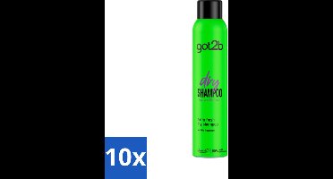 10 x Got2B - Droogshampoo - Extra Fresh - 200 ml - Droogshampoo - Fris Haar - Haarkleur - Haartype - Haartype