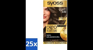 25 x SYOSS - Oleo Intense 5-10 - Haarverf - Permanente Haarkleuring - Cool Bruin - Langdurige Kleur - Haarverf - Permanente Haarkleuring - Cool Bruin - Olie-formule - Grijsdekking