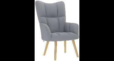 vidaXL - Relaxstoel - stof - lichtgrijs