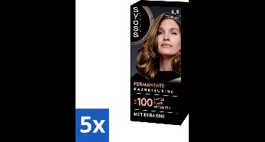 SYOSS - Permanent Coloration 6-8 - Haarverf - Permanente Haarkleuring - Donkerblond - Grijsdekking - Bulkverpakking - 5 stuks